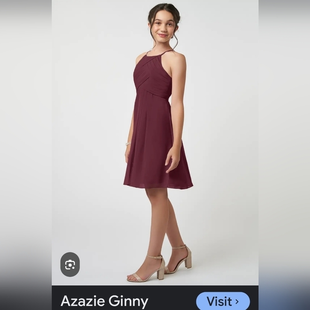 Azazie Ginny Deep Red Midi Dress